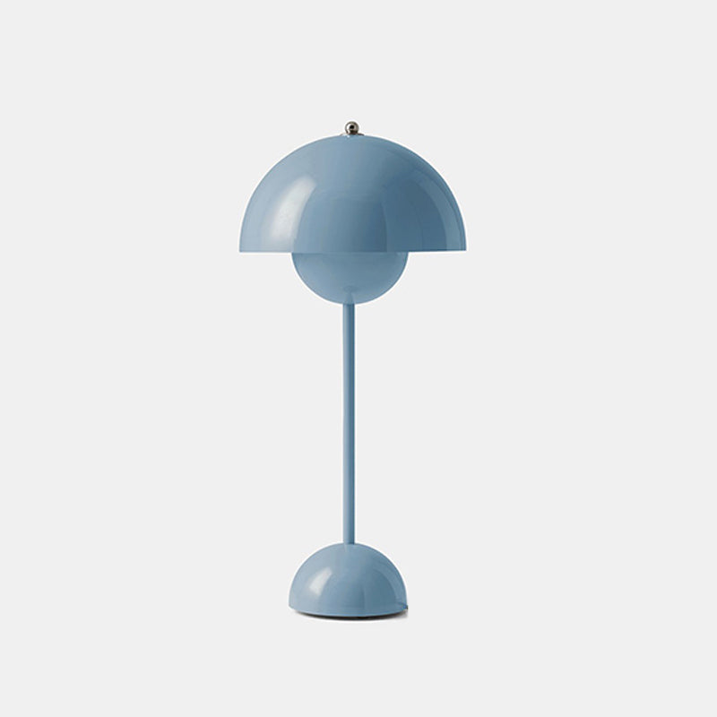 Lampada da tavolo a cupola a 1 luce Lampade da comodino contemporanee in metallo per camera da letto
