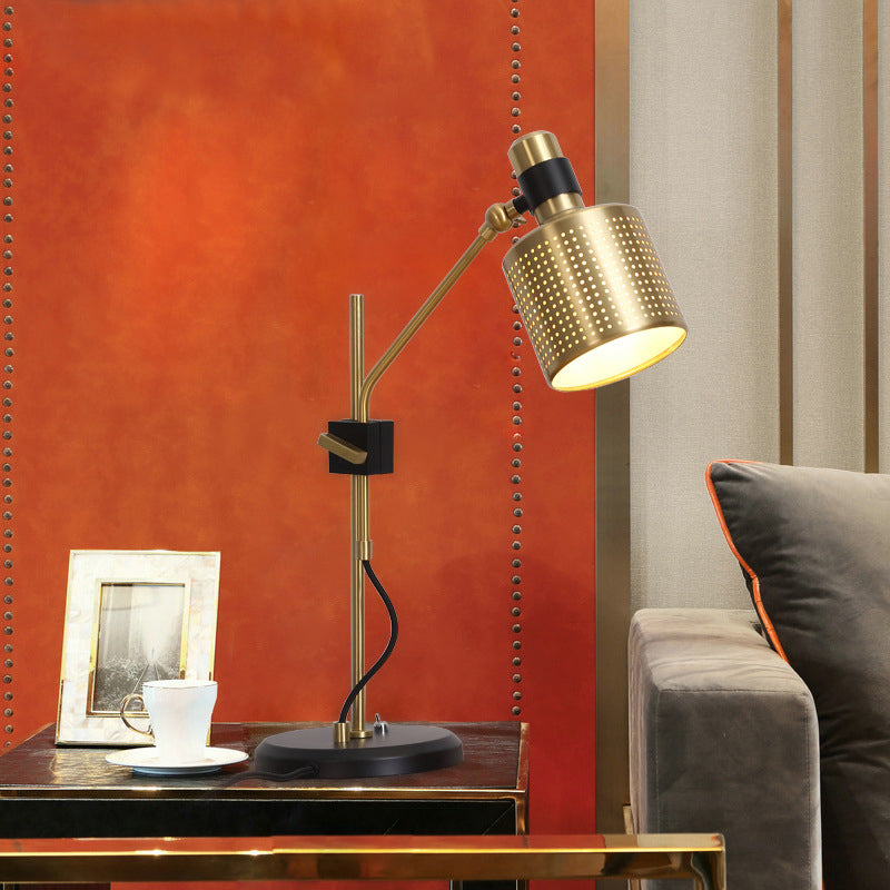 Holle woonkamer tafel licht metaal 1 kop minimalisme nachtkastje verlichting in goud