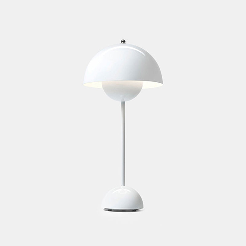Lampada da tavolo a cupola a 1 luce Lampade da comodino contemporanee in metallo per camera da letto