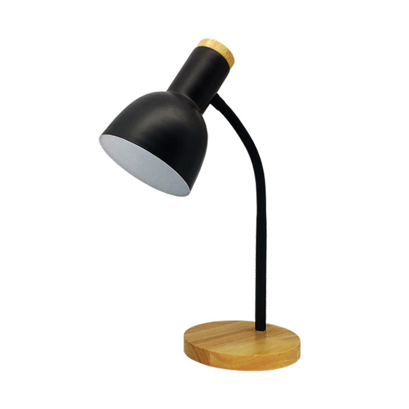 Modern Bell Shape Night Table Lamp Metal 1 Light Nightstand Lamp for Study