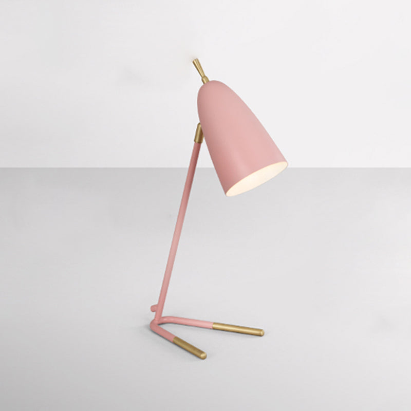 Modern Style Cone Night Table Lamp Metal 1 Light Nightstand Lamp