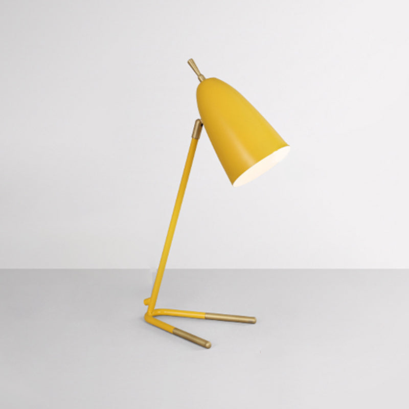 Modern Style Cone Night Table Lamp Metal 1 Light Nightstand Lamp