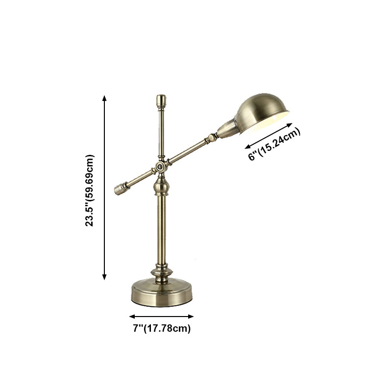 Dome 1 Light Nightstand Lamp Mid Century Metal Night Table Lamps