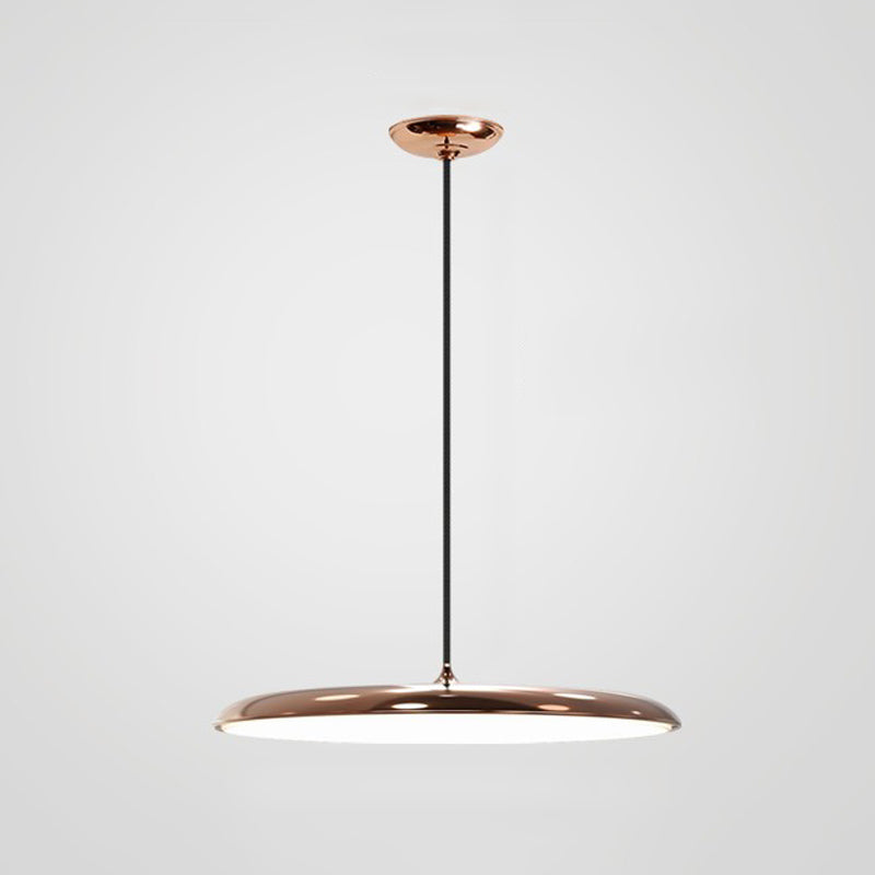 Electroplate Metal LED Hanging Lamp in Modern Style Acrylic Circular Pendant Light for Dining Room