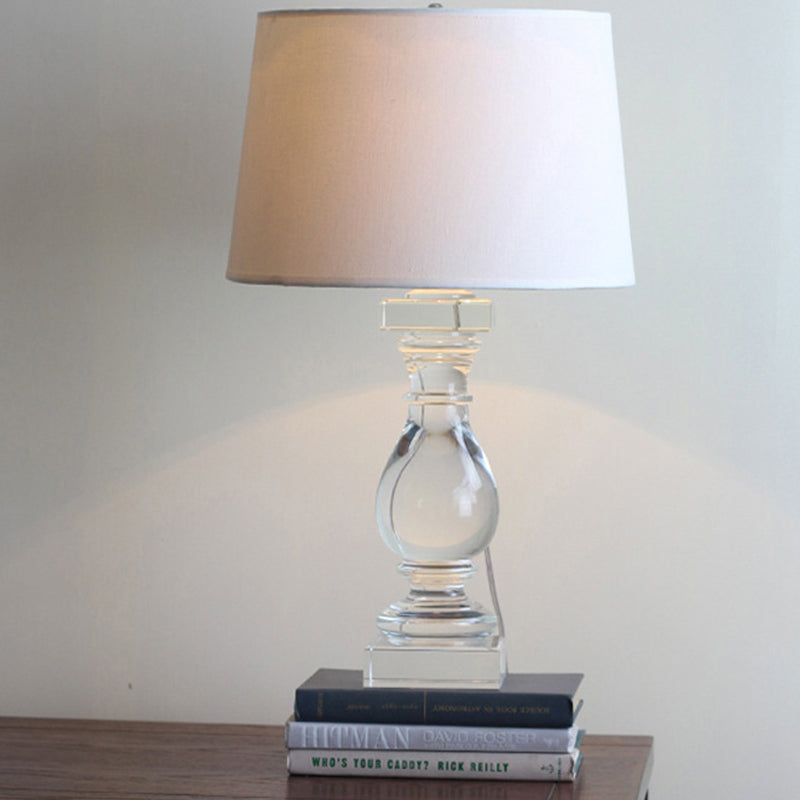Vase tissu task lampe contemporaine Crystal Crystal 1 Livre de lecture de tête Lumière en blanc