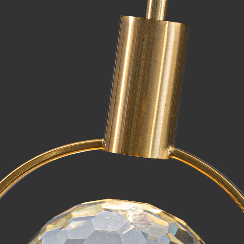 Elektroplate IJzeren hanglamp in moderne luxe stijl kristallen wereldhangende lamp voor slaapkamer