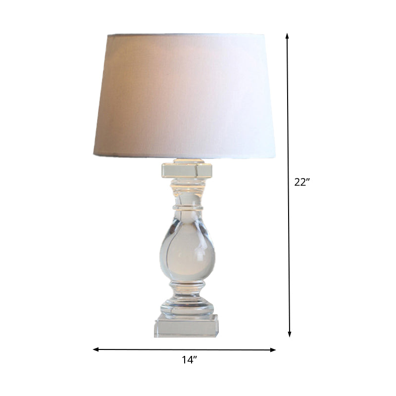 Vase tissu task lampe contemporaine Crystal Crystal 1 Livre de lecture de tête Lumière en blanc
