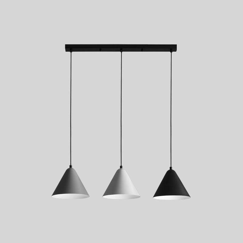 Moderne creatieve kegel hanger licht smeedijzeren macaron hangende lamp voor eetkamer