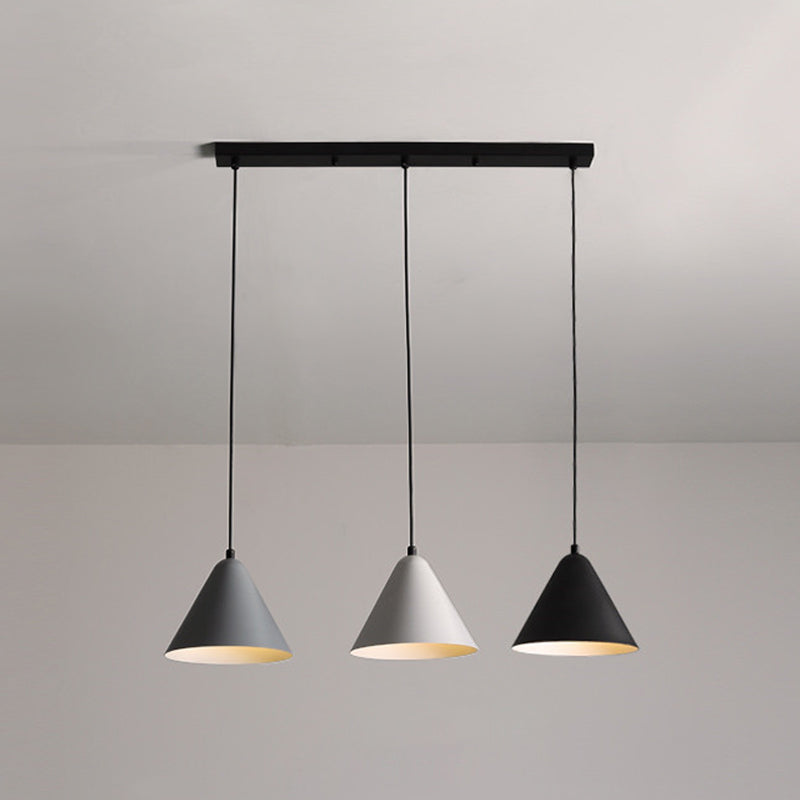 Moderne creatieve kegel hanger licht smeedijzeren macaron hangende lamp voor eetkamer