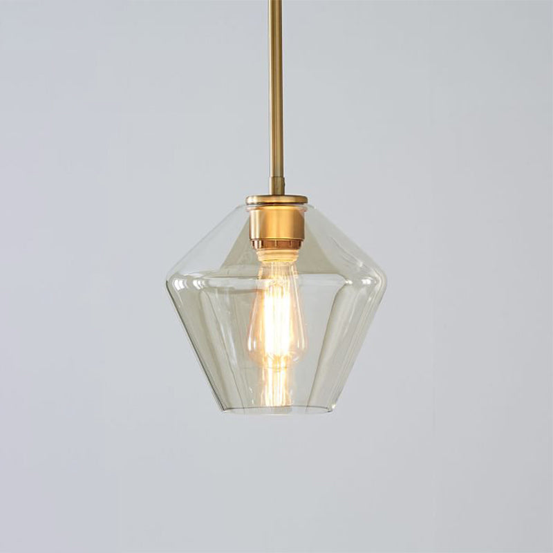 Lakte enkele hanglamp in moderne creatieve stijl glazen geometrische hanglamp