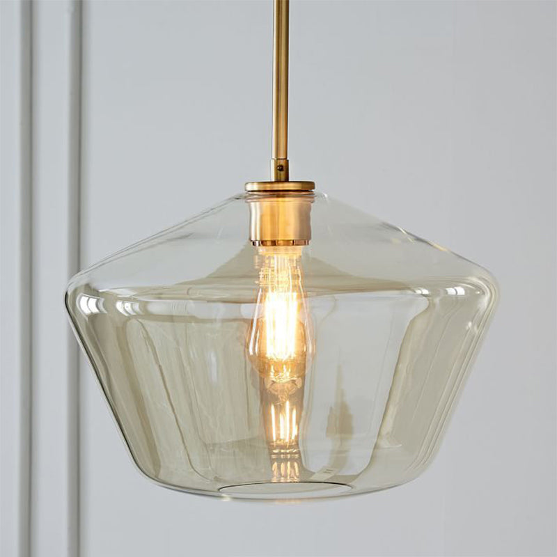 Lakte enkele hanglamp in moderne creatieve stijl glazen geometrische hanglamp