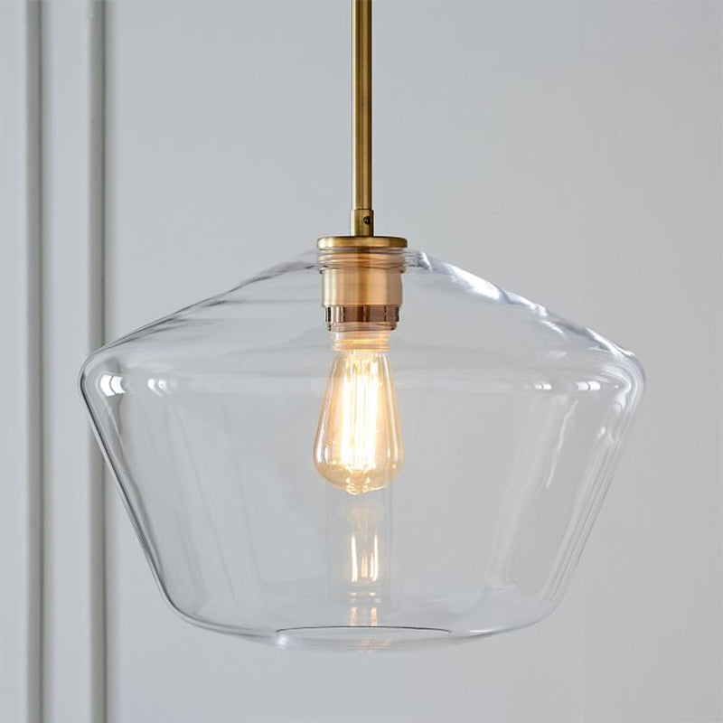 Lakte enkele hanglamp in moderne creatieve stijl glazen geometrische hanglamp