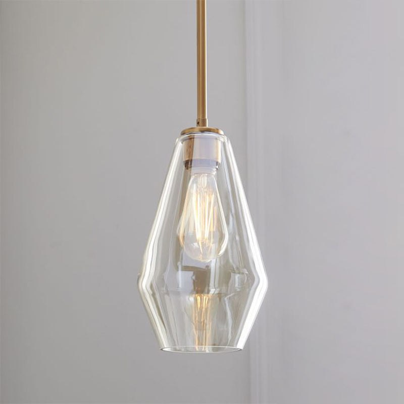 Lakte enkele hanglamp in moderne creatieve stijl glazen geometrische hanglamp