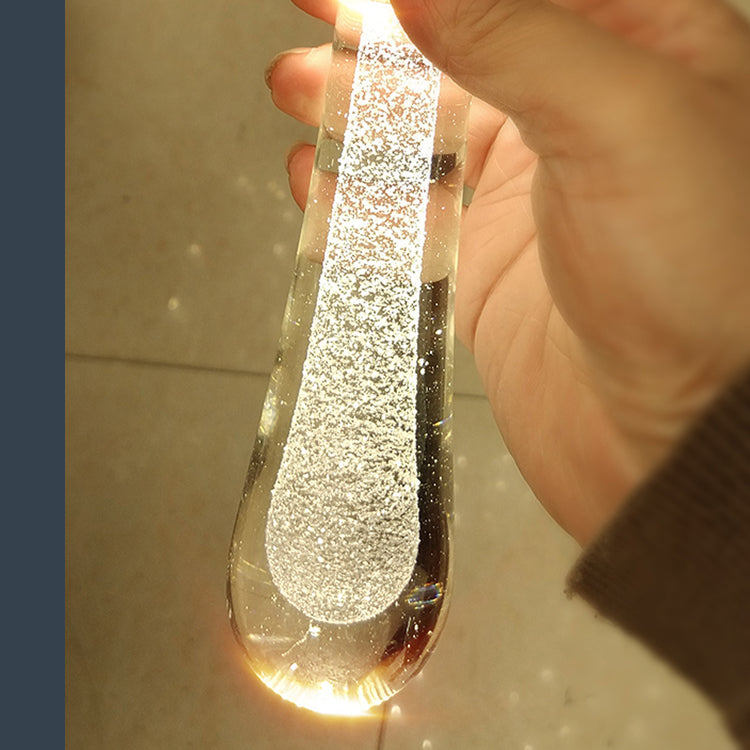 Aluminium LED hanglamp in moderne luxe stijl kristal traanhanglamp voor slaapkamer