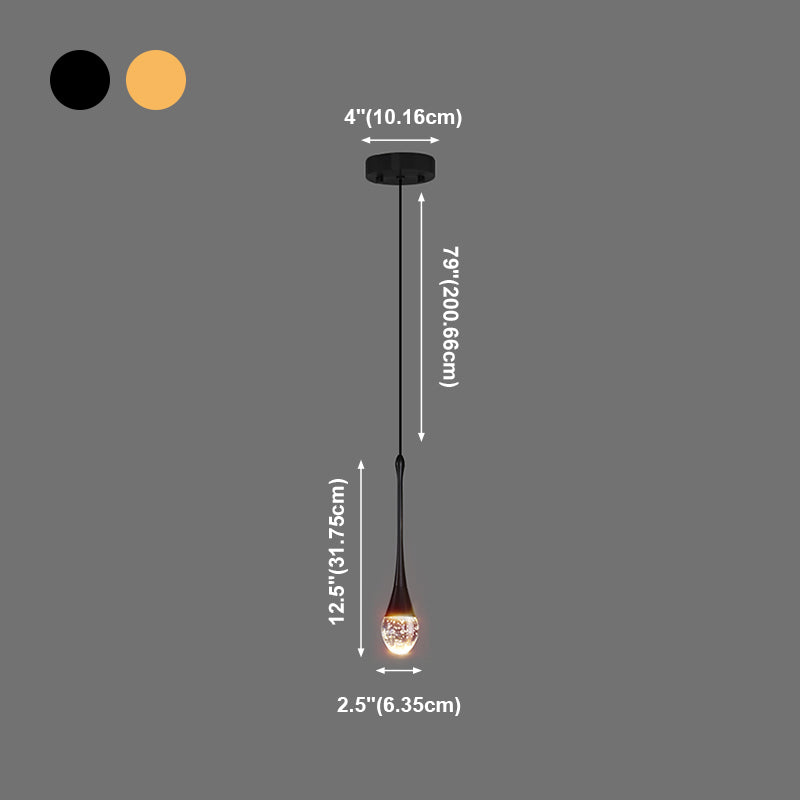 Aluminium LED hanglamp in moderne luxe stijl kristal traanhanglamp voor slaapkamer