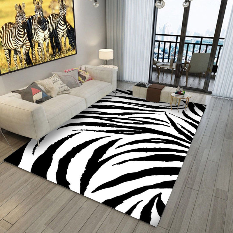 Natural Leopard Printed Rug Polyester Indoor Carpet Non-Slip Backing Area Carpet for Living Room