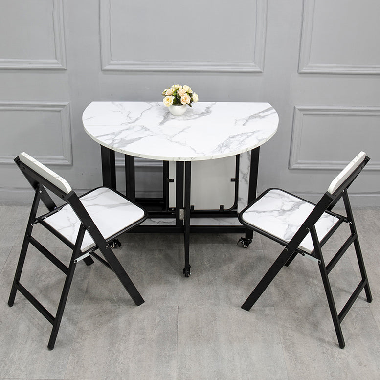 Mid-Century Round MDF Dining Table Standard Dining Table for Kitchen