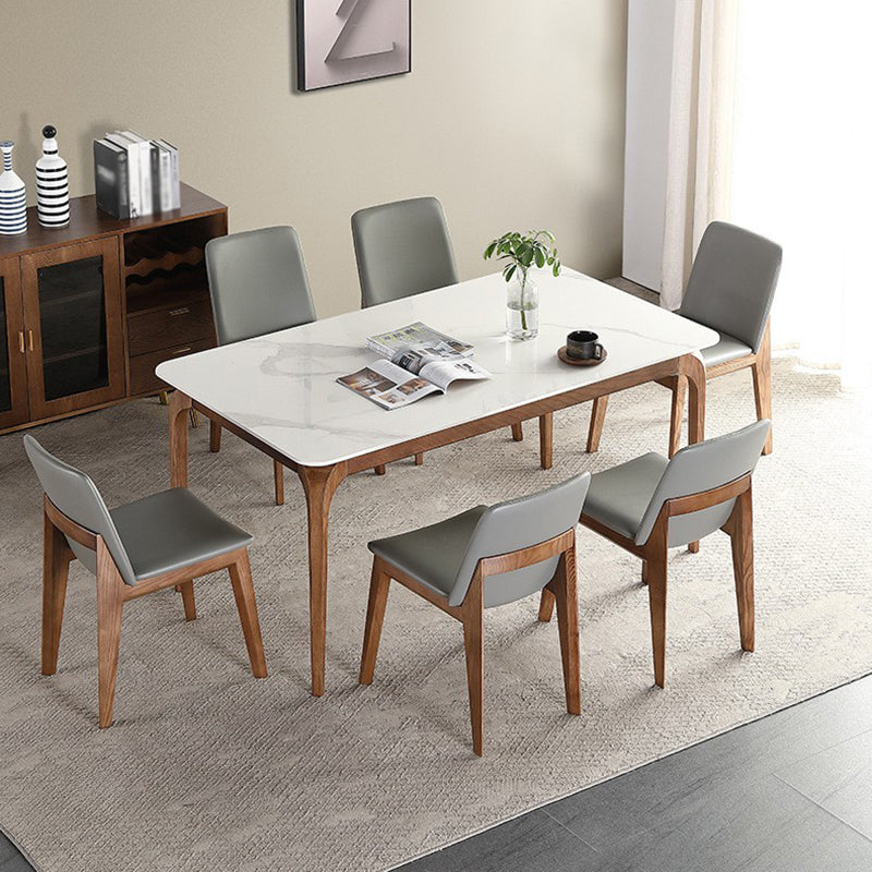 Mesa de madera maciza Mesa Moderna Moderna Mesa Rectangular Sinterizada para comedor para comedor
