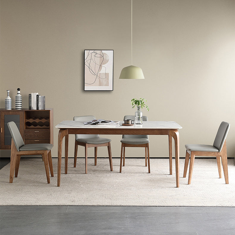 Mesa de madera maciza Mesa Moderna Moderna Mesa Rectangular Sinterizada para comedor para comedor
