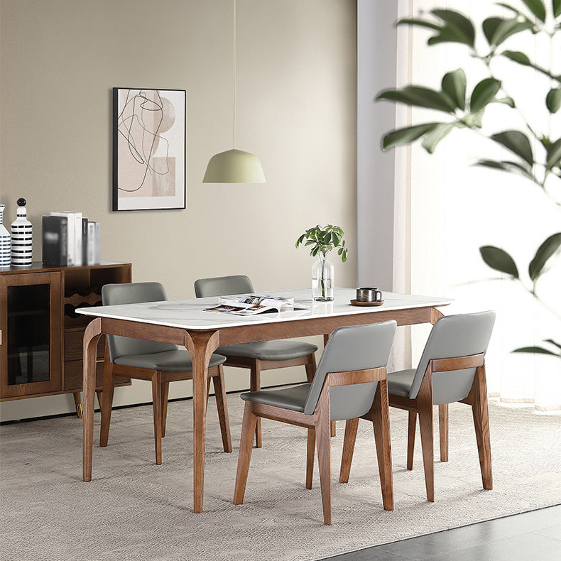 Mesa de madera maciza Mesa Moderna Moderna Mesa Rectangular Sinterizada para comedor para comedor