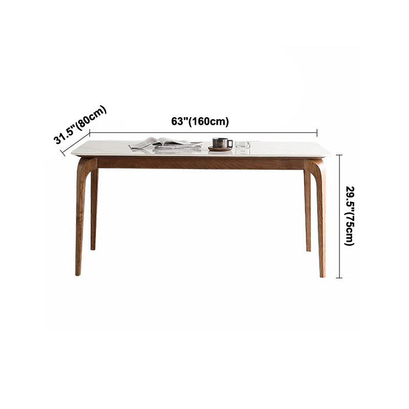 Mesa de madera maciza Mesa Moderna Moderna Mesa Rectangular Sinterizada para comedor para comedor