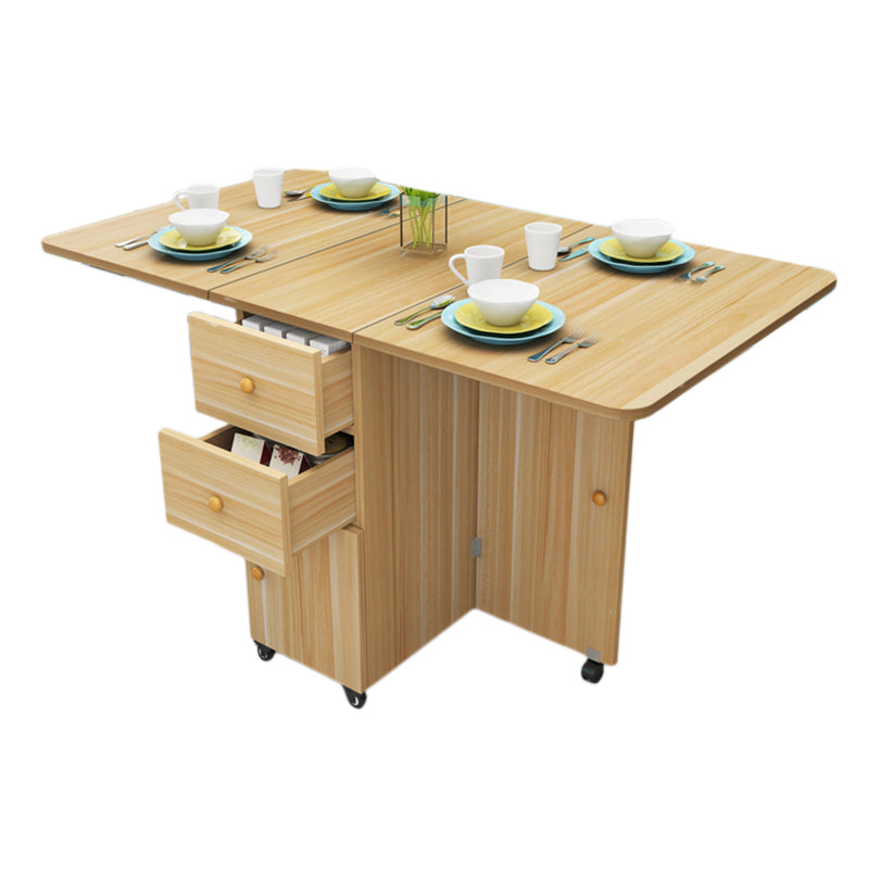 Wood Mid-Century Modern Indoor Table Manufactured Wood Top Table for Dining Room