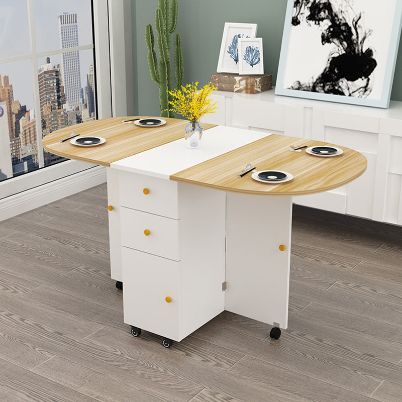 Wood Mid-Century Modern Indoor Table Manufactured Wood Top Table for Dining Room