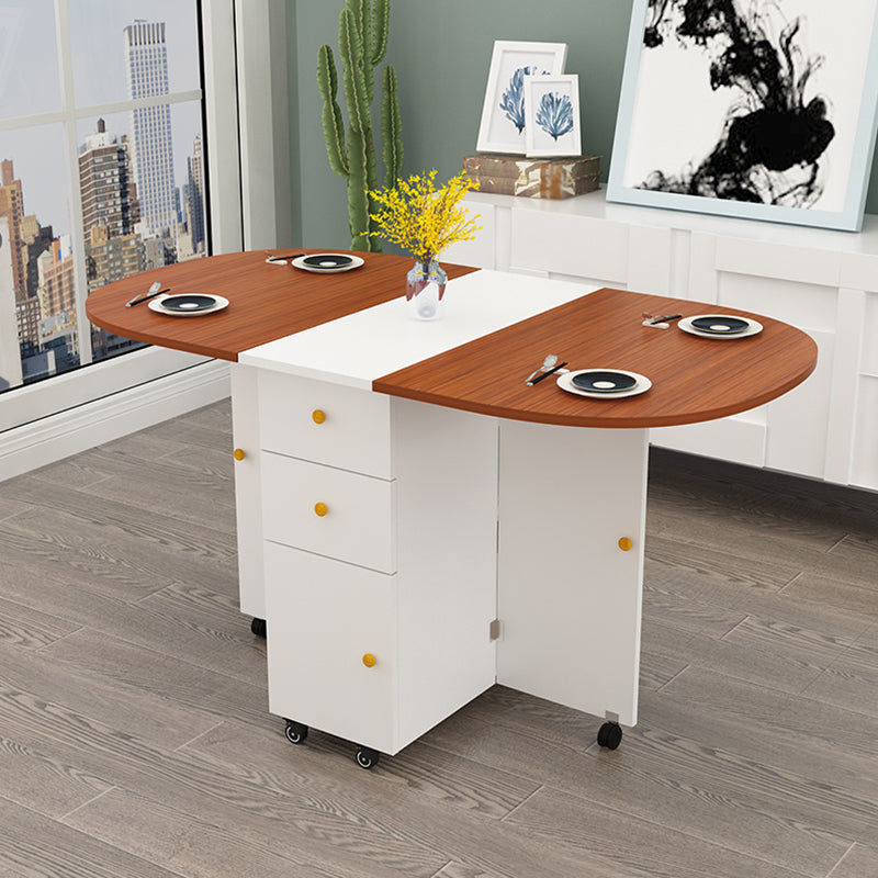Wood Mid-Century Modern Indoor Table Manufactured Wood Top Table for Dining Room