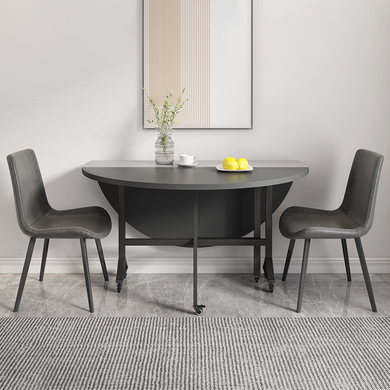 47 '' tavolo da pranzo in legno artificiale pieghevole estesibile tavolo rotondo con base di cavalletto