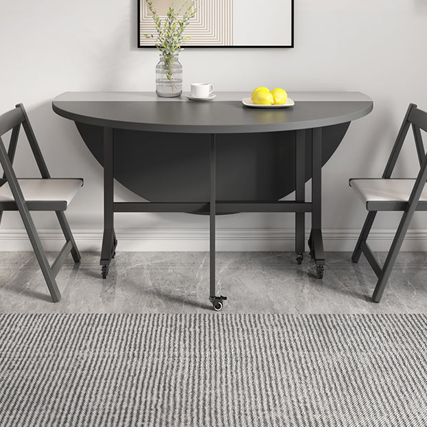 47 '' tavolo da pranzo in legno artificiale pieghevole estesibile tavolo rotondo con base di cavalletto