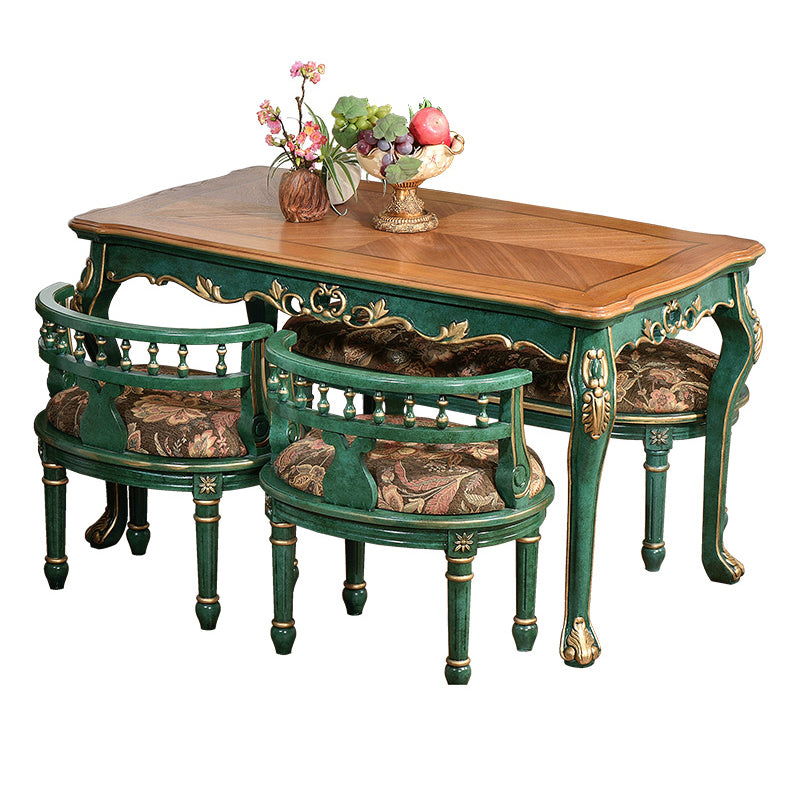 Midcentury Style Dining Site Table Solid Wood 4-foot Dining Room Furniture for Home