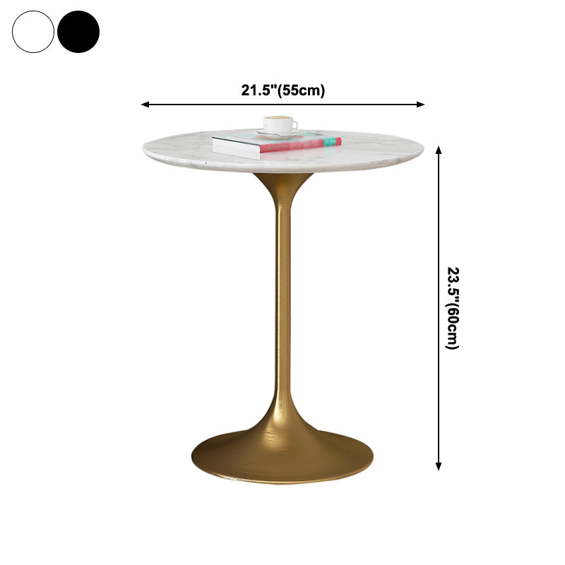 Round Tulip Base Dining Table Traditional Luxury Stone Furniture for Dining Room