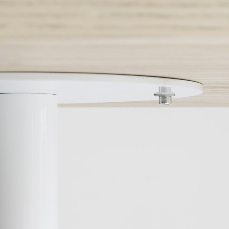 Runde Massivholz Esstisch Einfachheit Esszimmersammlung mit Sockelbasis