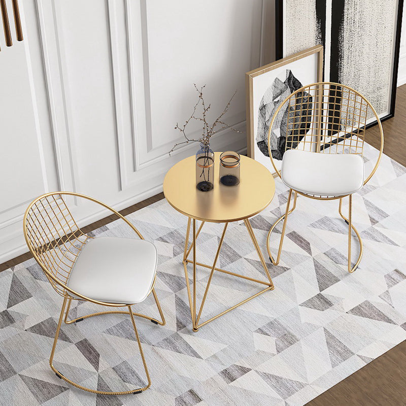 Traditionele luxe eettafel rond eetkamermeubilair, 19,7 "L x 19,7" B x 25,6 "H
