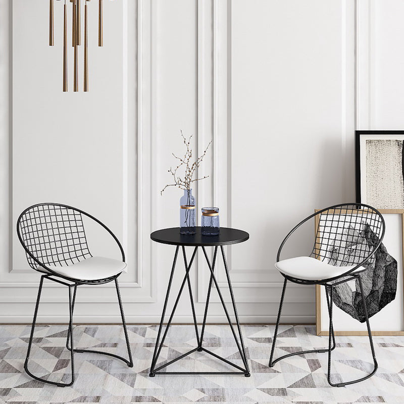 Traditionele luxe eettafel rond eetkamermeubilair, 19,7 "L x 19,7" B x 25,6 "H