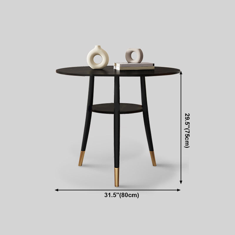 Traditional Luxury Style Dining Table Round Sintered Stone Table for Dining Room