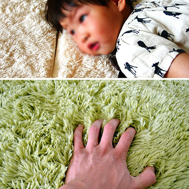 Chic Solid Color Area Rug Plush Modern Area Carpet Non-Slip Backing Rug for Bedroom