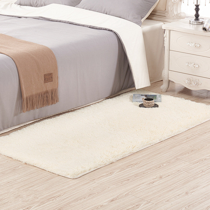 Chic Solid Color Area Rug Plush Modern Area Carpet Non-Slip Backing Rug for Bedroom