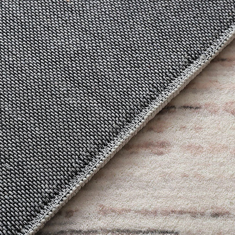 Modern Abstract Pattern Area Rug Grey Polyester Carpet Stain Resistant Area Rug for Home Decor