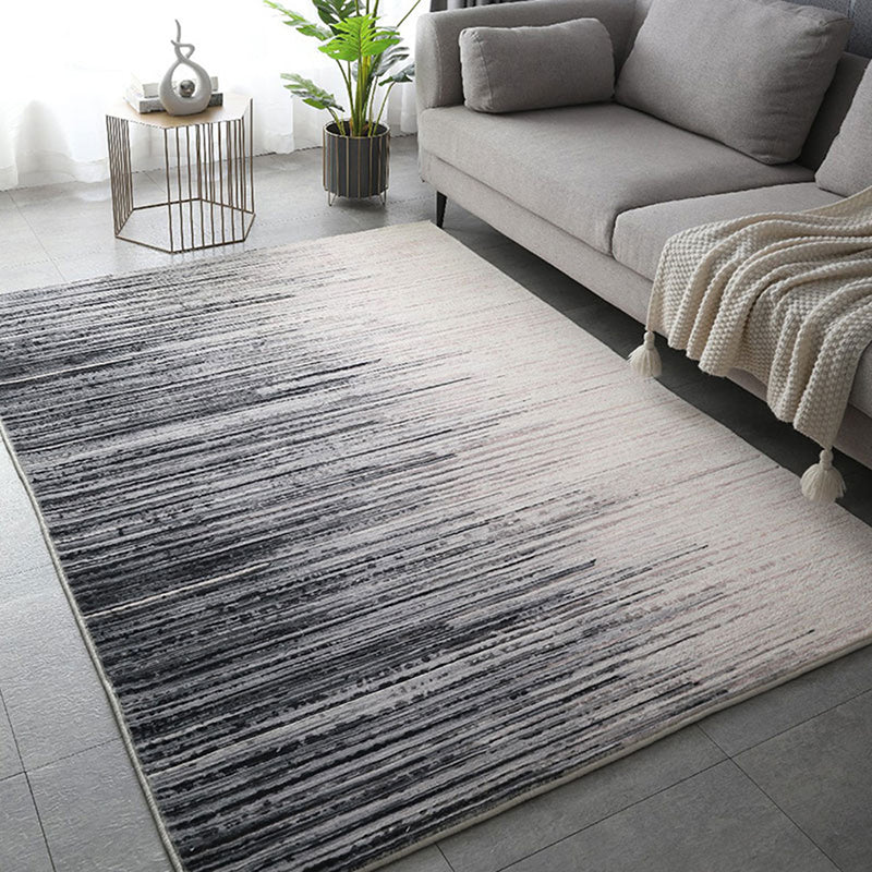Modern Abstract Pattern Area Rug Grey Polyester Carpet Stain Resistant Area Rug for Home Decor