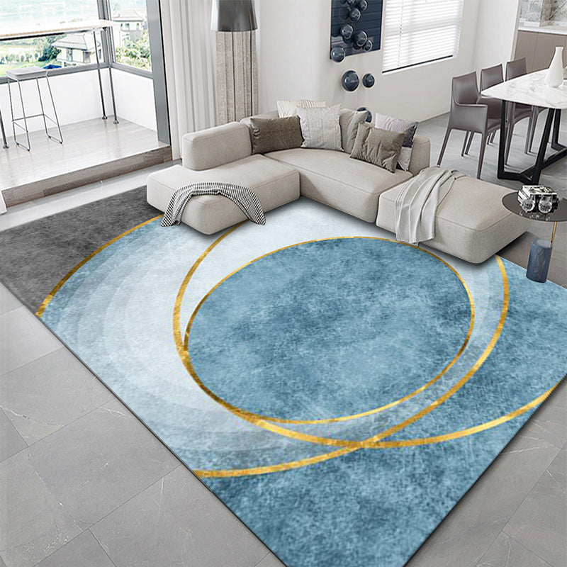 Gorgeous Polyester Carpet Modern Gray Tone Indoor Rug Living Room Area Rug with Non-Slip Backing