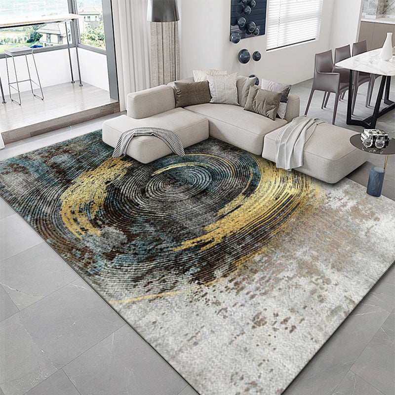 Gorgeous Polyester Carpet Modern Gray Tone Indoor Rug Living Room Area Rug with Non-Slip Backing