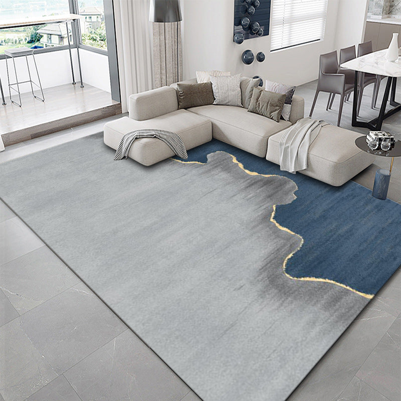 Gorgeous Polyester Carpet Modern Gray Tone Indoor Rug Living Room Area Rug with Non-Slip Backing