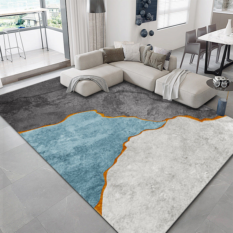Gorgeous Polyester Carpet Modern Gray Tone Indoor Rug Living Room Area Rug with Non-Slip Backing