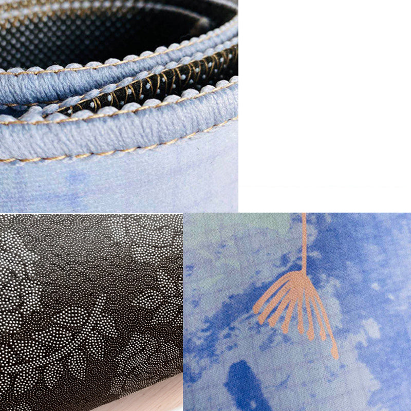 Geometric Area Carpet Modern Contrast Panel Area Rug Polyester Indoor Carpet with Non-Slip Backing