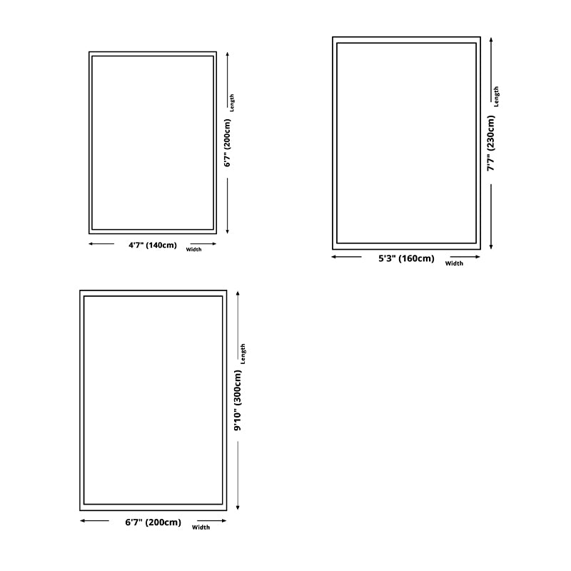 Geometric Area Carpet Modern Contrast Panel Area Rug Polyester Indoor Carpet with Non-Slip Backing