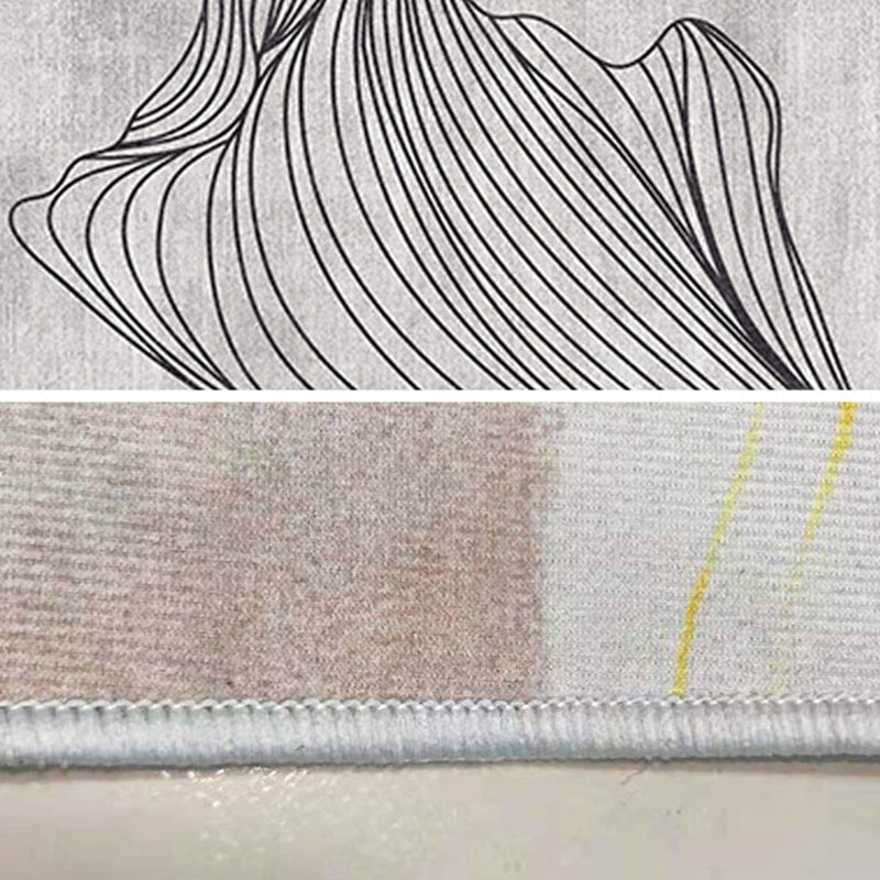 Minimalist Indoor Rug Modern Geometry Pattern Rug Polyester Stain Resistant Area Rug for Living Room