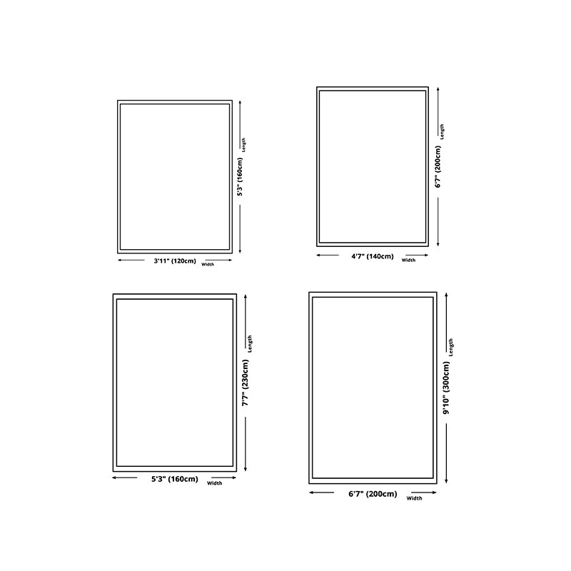 Modern Plaid Pattern Area Carpet Green Polyester Area Rug Non-Slip Backing Rug for Home Decor