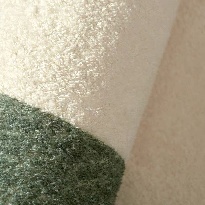 Modern Geometric Print Area Rug Black Polyester Area Carpet Non-Slip Backing Rug for Bedroom