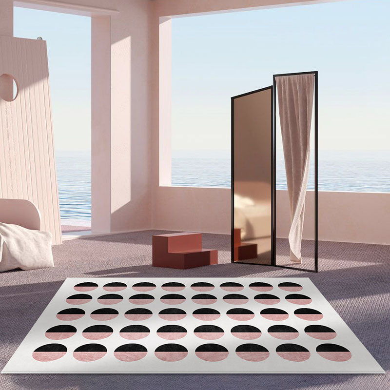 Green Living Room Area Rug Plaid Pattern Polyester Area Carpet Non-Slip Backing Rug